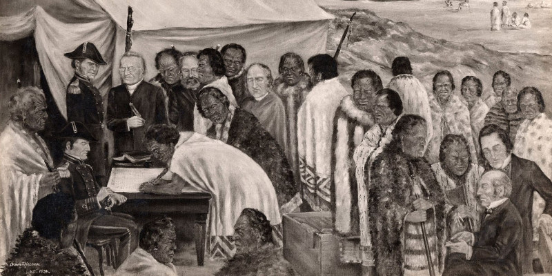 The Signing of the Treaty of Waitangi Oriwa Haddon WEB