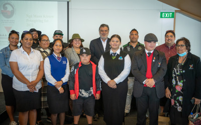 Waikato Tainui winners and their whanau 1